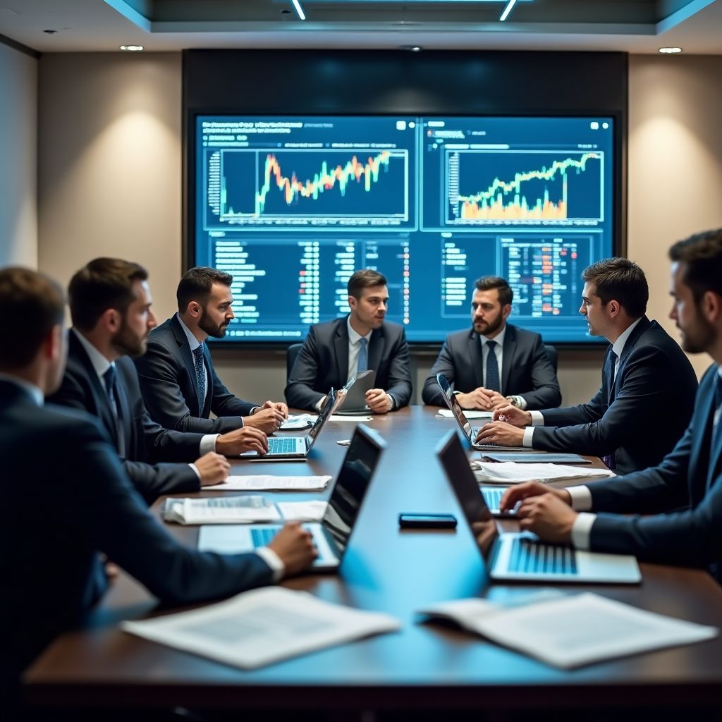 Equipo de GoldenAdvise en reunión estratégica